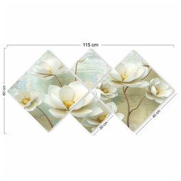 Wallity Cuadro Decorativo de MDF Multicolor (4 Piezas)